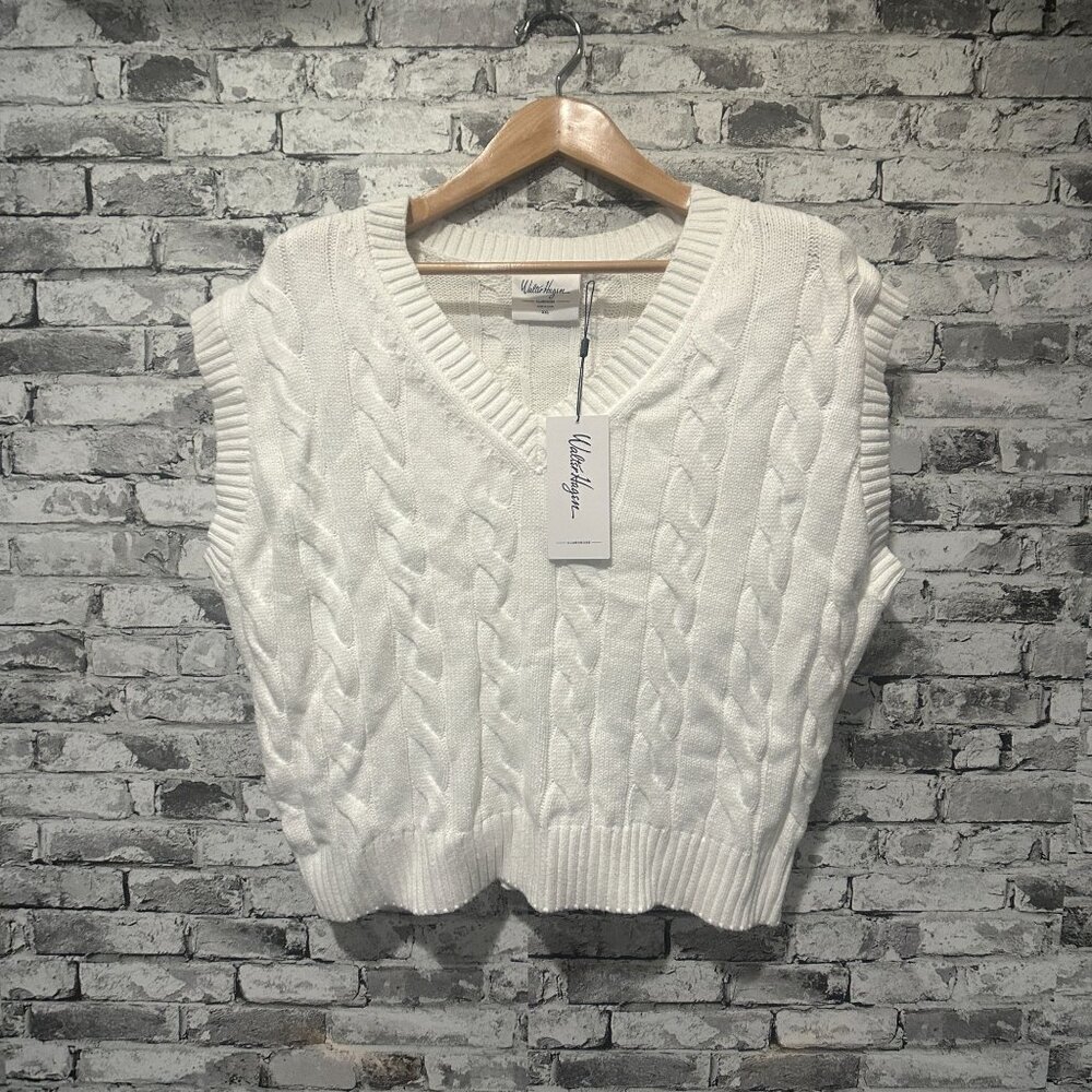 NWT Walter Hagen Women's Clubhouse Sweater Vest Size XXL (WGH11516) White - Picture 3 of 15